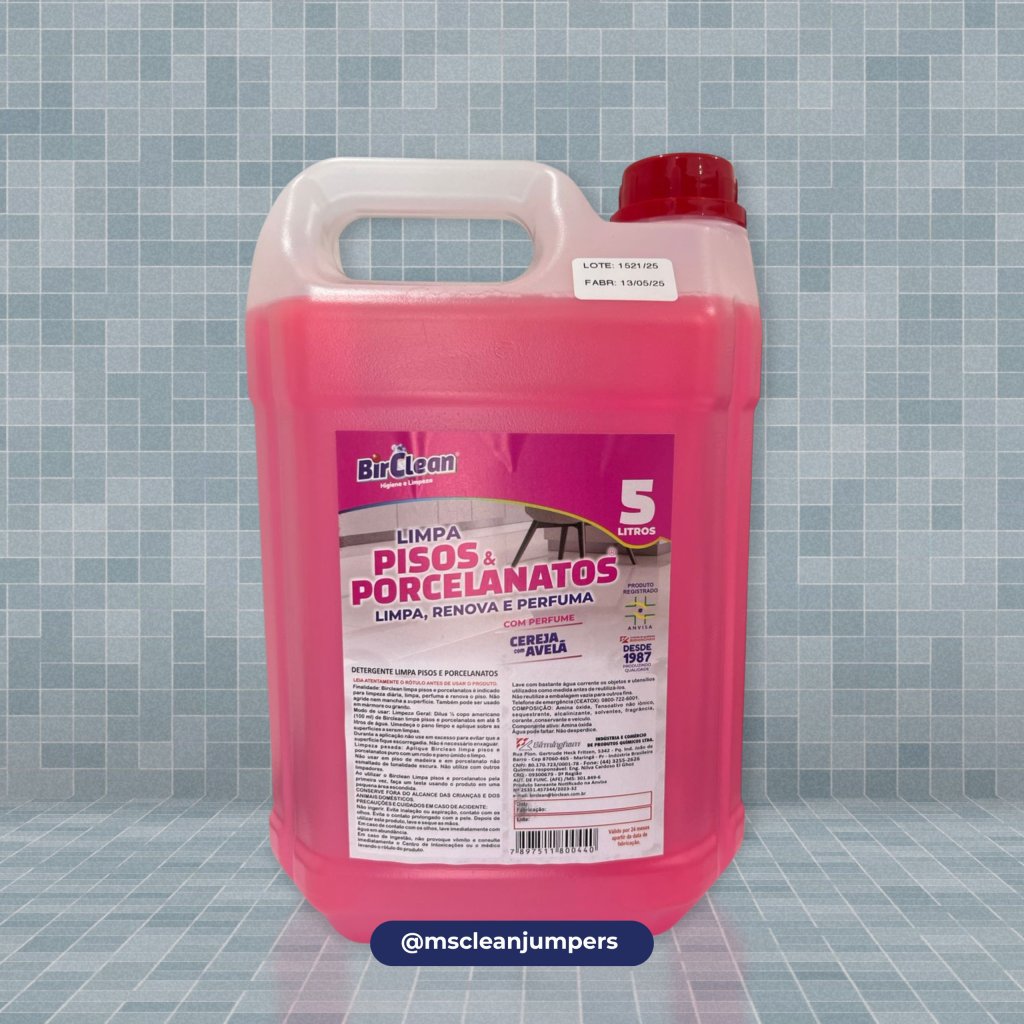 Pisos e Porcelanatos Bir Clean 5L - Cereja com Avelã