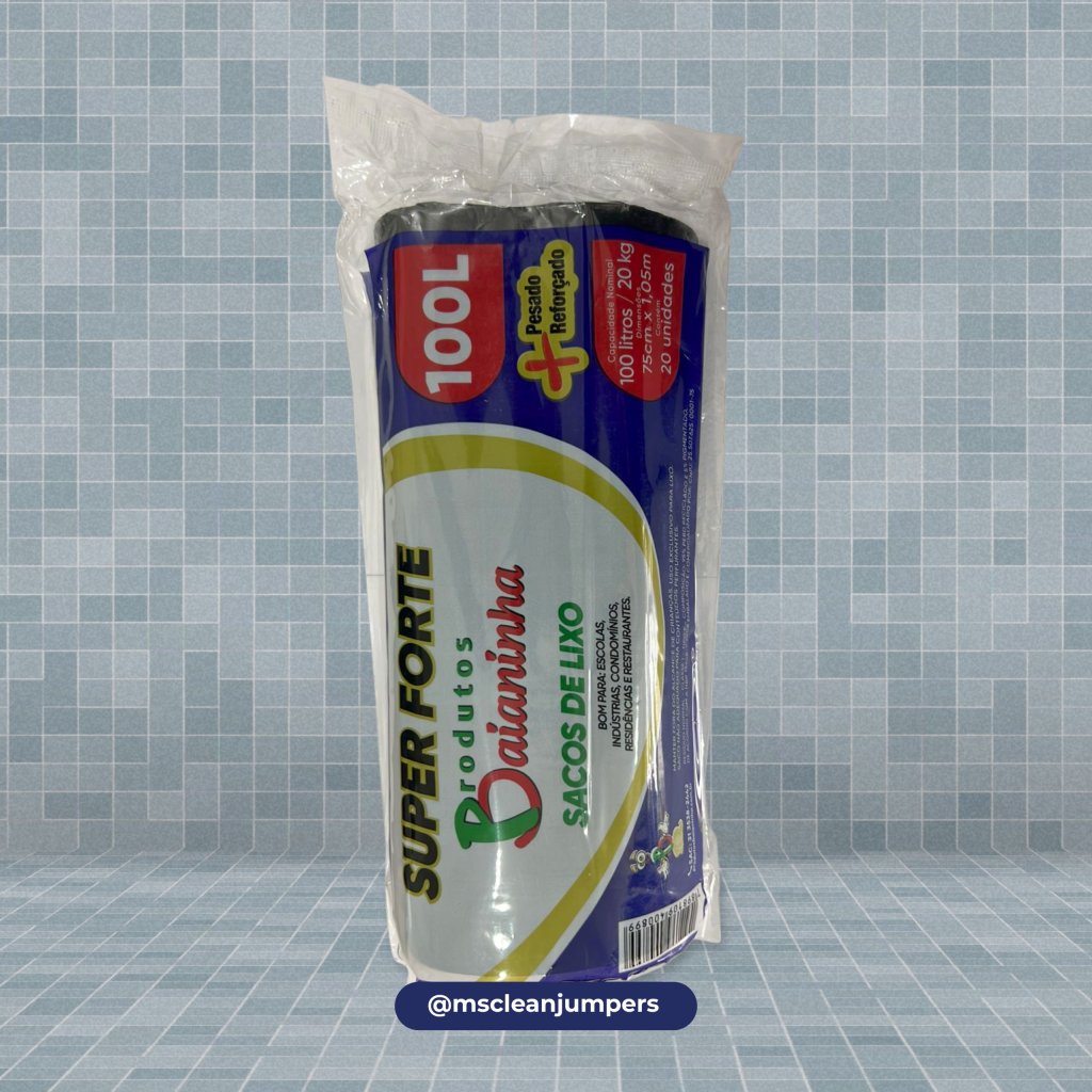 Sacos de lixo Reforçado 100L Rolo c/ 20