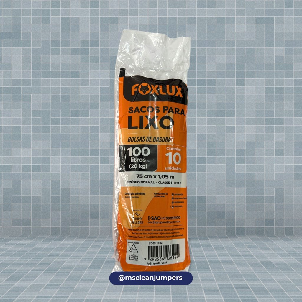 Sacos de lixo 100L Rolo C/10