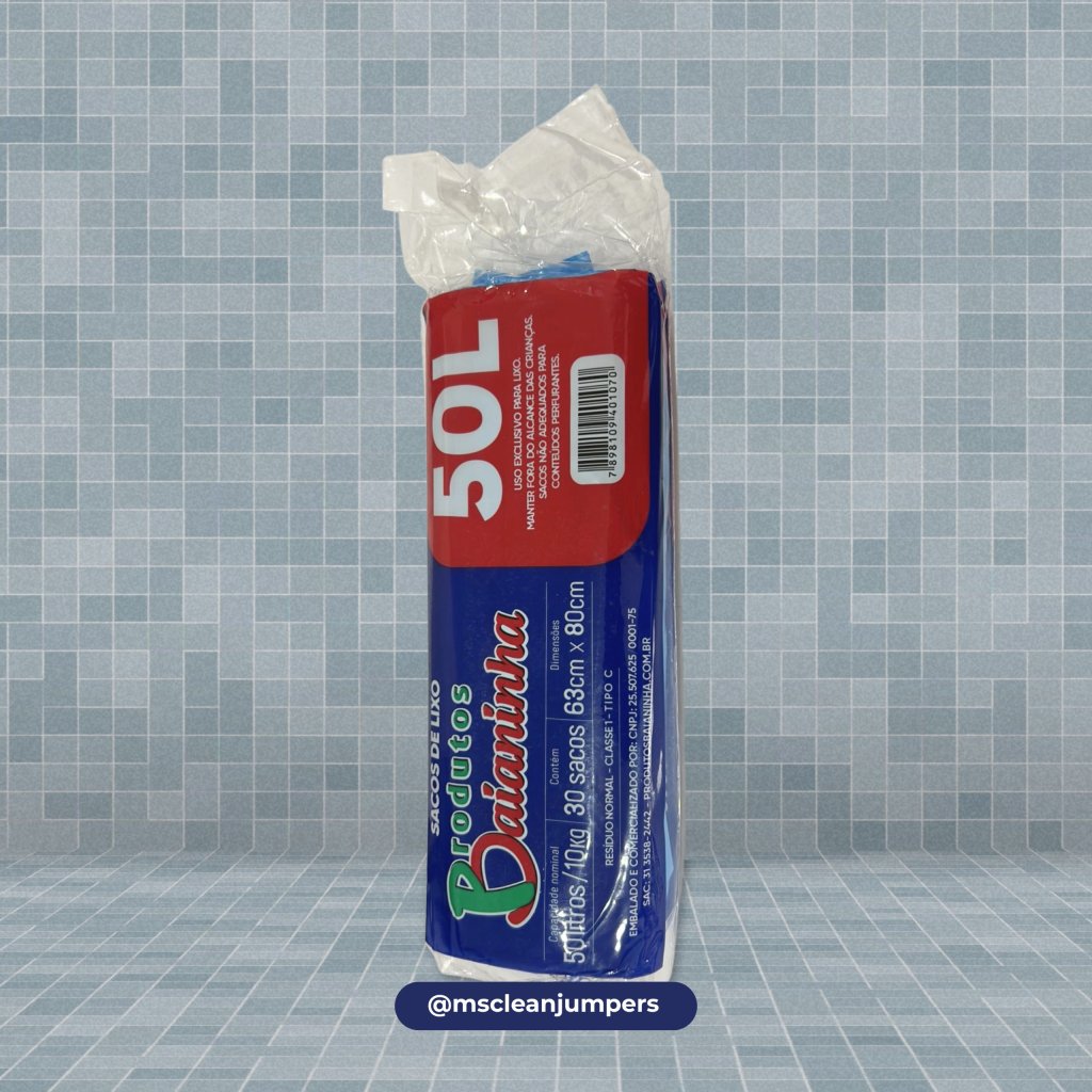 Sacos de lixo 50L Reforçado c/30