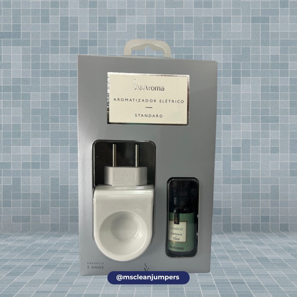 KIT DIFUSOR AROMAT. ELÉTRICO STANDARD + ESSÊNCIA BAMBOO 10ML