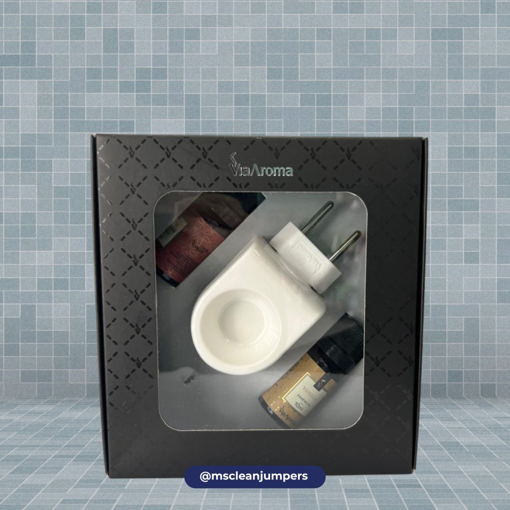 KIT DIFUSOR AROMAT. ELÉTRICO (PORCELANA)+ ESSÊNCIA BAMBOO 10ML + FLOR DE CEREJEIRA 10ML