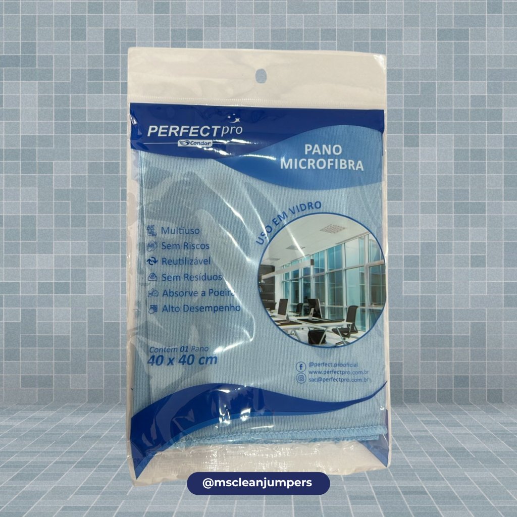 PANO MICROFIBRA PERFECT LIMPA VIDRO 40X40CM