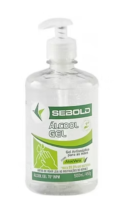  ALCOOL GEL ANTISSEPTICO TAMPA PUMP 500ML - SEBOLD