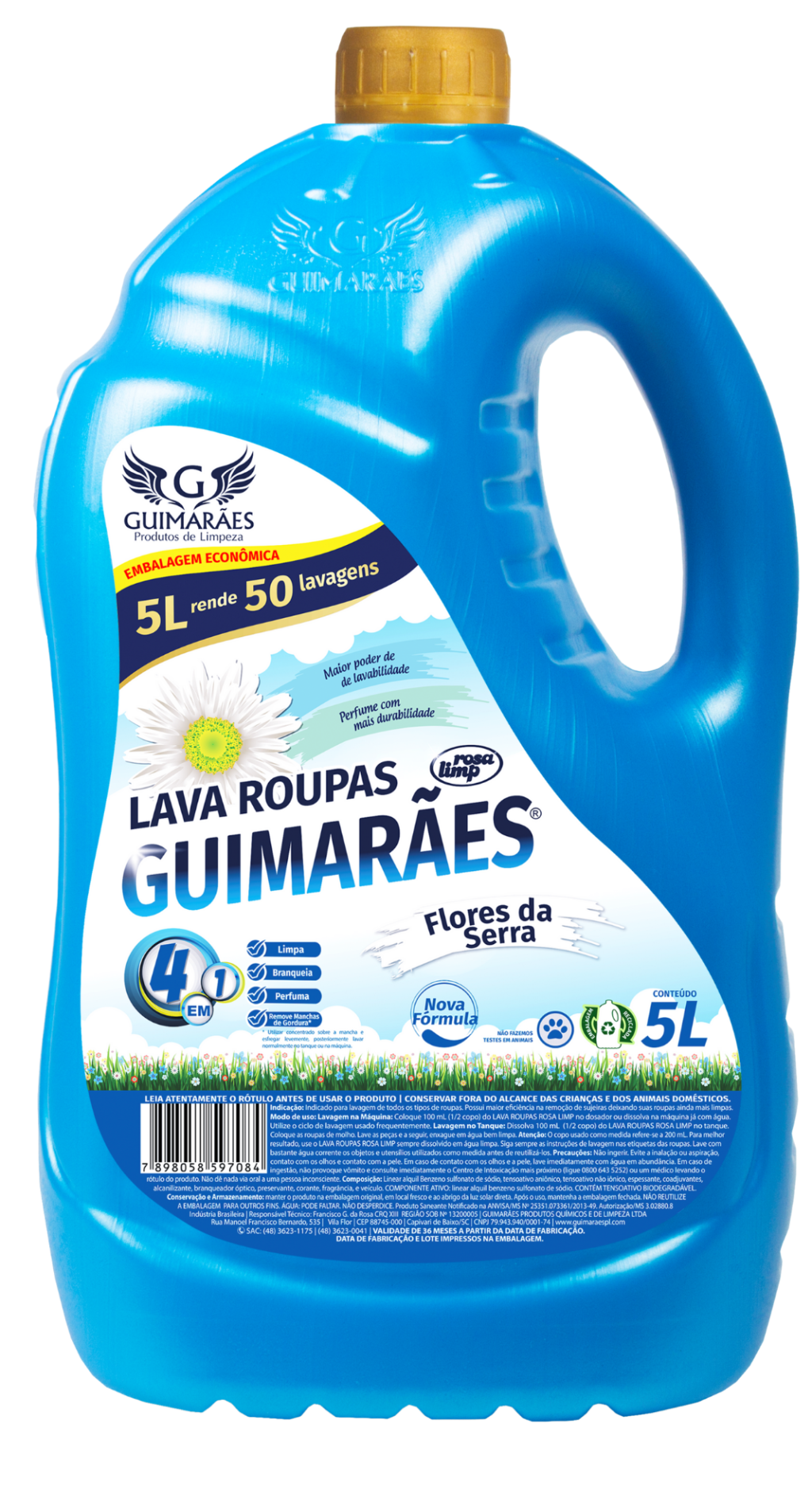 Lava Roupas Guimarães Flores da Serra 5L