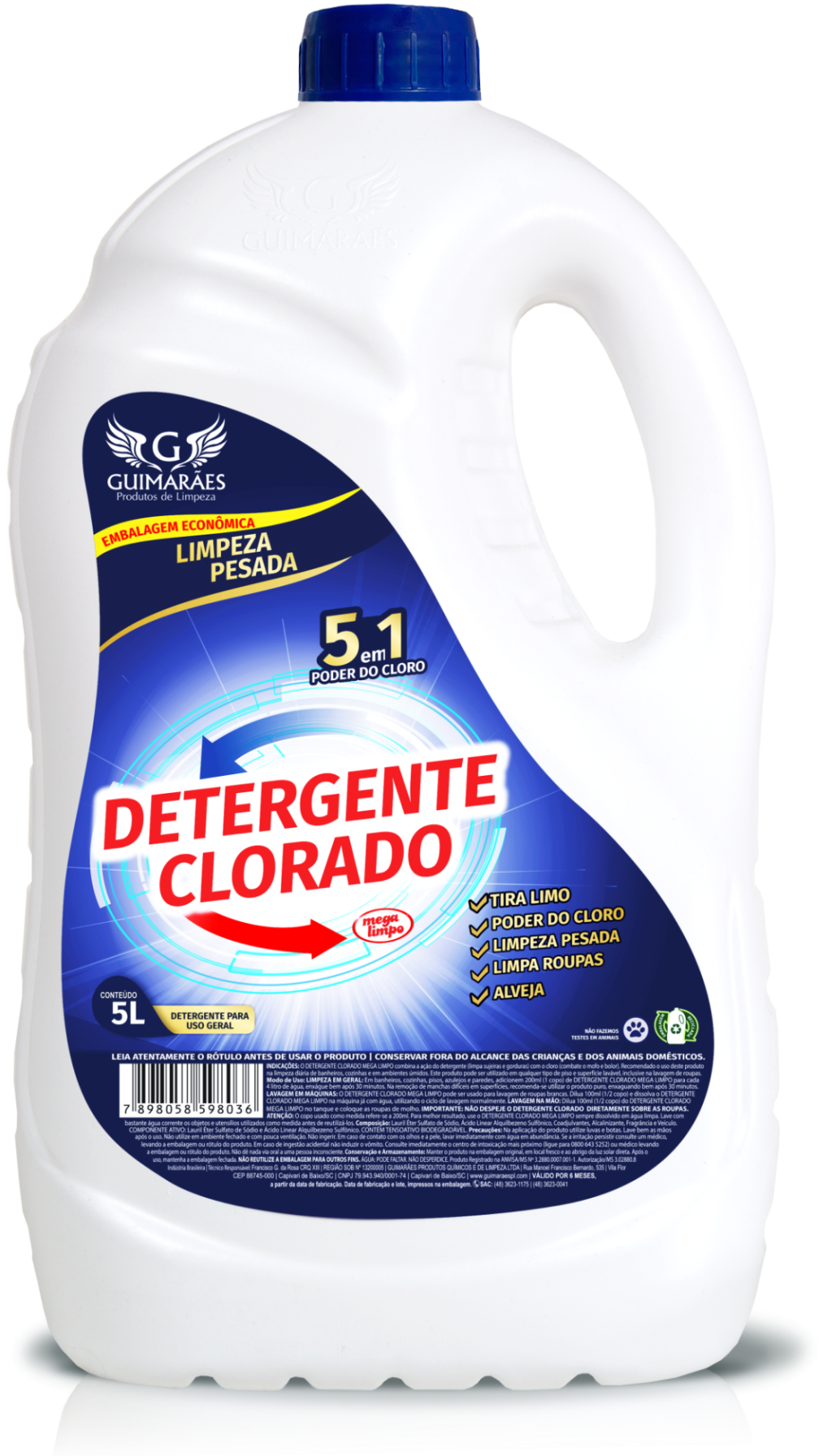 Detergente Clorado 5L Guimarães