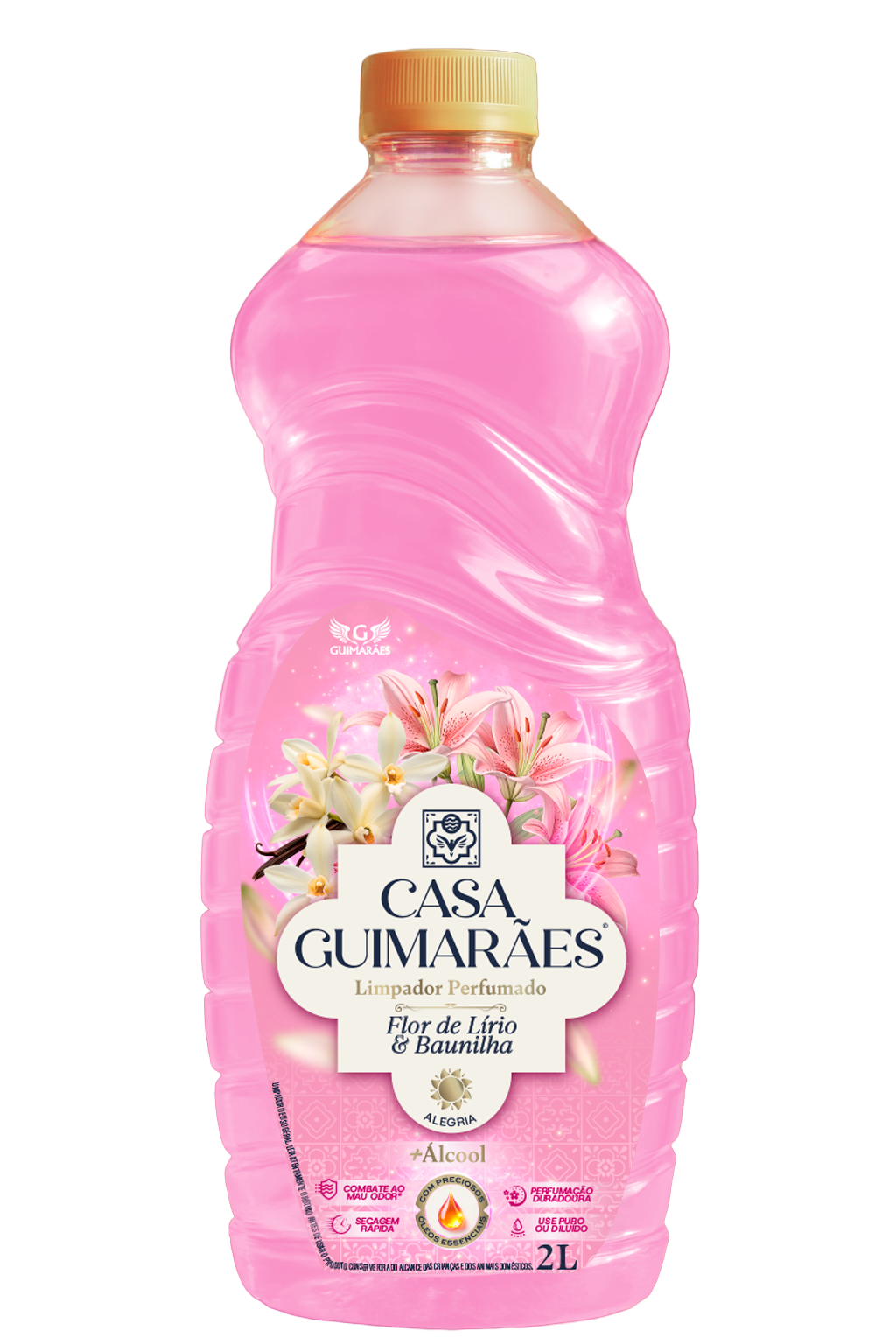 LIMPADOR C/ALCOOL PERFUMADO CASA GUIMARAES JASMIM E ALGAS MARINHAS 2L*