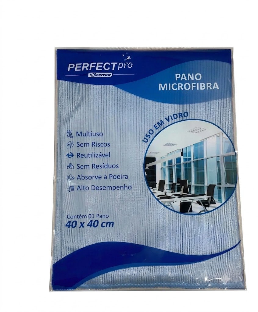 PANO MICROFIBRA PERFECT LIMPA VIDRO 40X40CM
