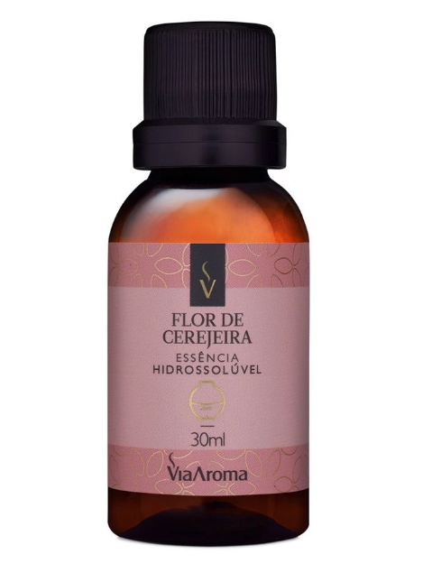 ESSENCIA HIDROSSOLUVEL VIA AROMA 30ML CLASSICA FLOR DE CEREJEIRA