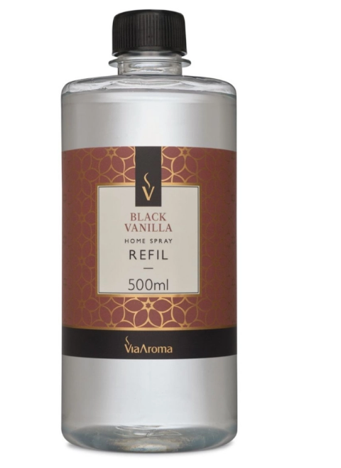 Refil Home Spray Black Vanilla Via Aroma - 500ml