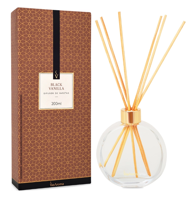 Difusor de Varetas Black Vanilla Via Aroma - 200ml
