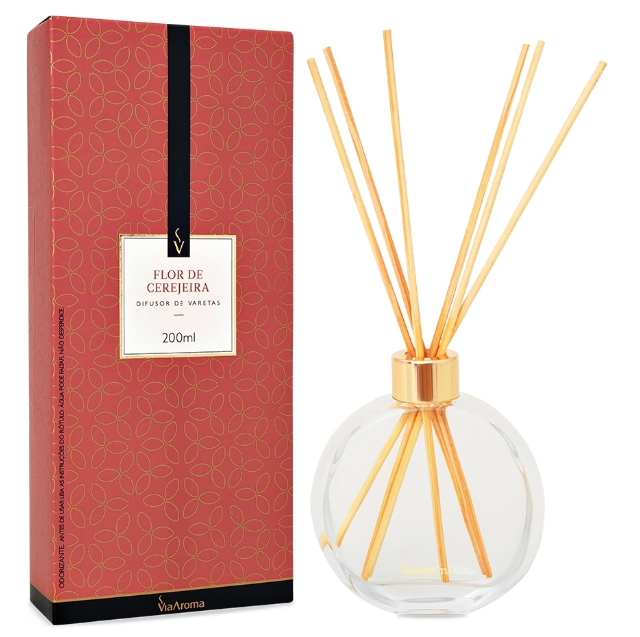 Difusor de Varetas Flor de Cerejeira Via Aroma - 200ml