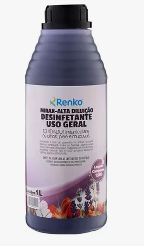 Desinfetante Concentrado Alta Diluição Renko Lavanda 1l