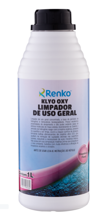 LIMPADOR PERFUMADO DE USO GERAL Á BASE DE PERÓXIDO KLYO OXY FLORAL 1L – RENKO