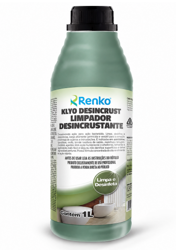 Klyo Desincrust - Desincrustante de vasos sanitários e mictórios - 1 Litro - Renko