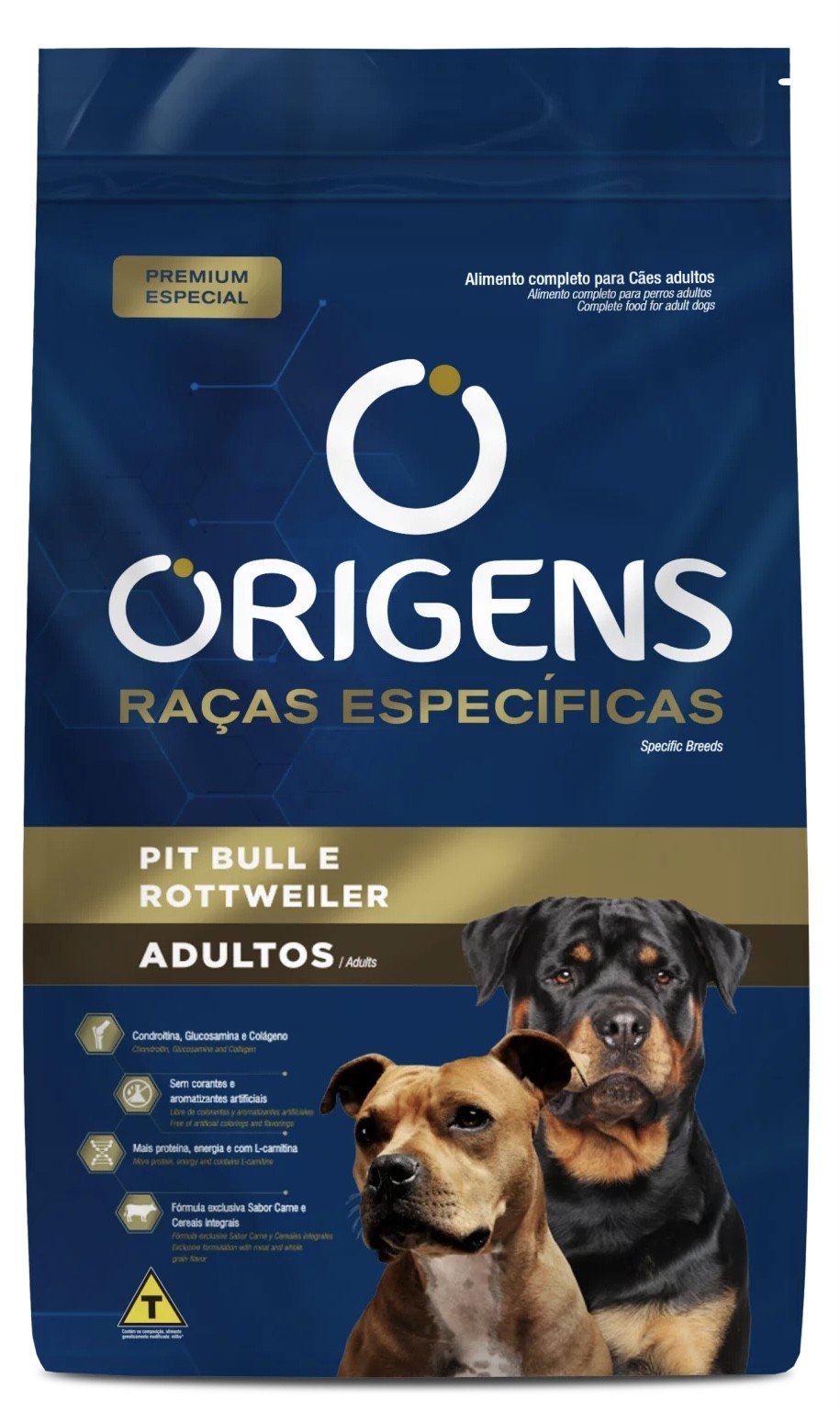 Origens Premium Especial Raças Específicas Cães Adultos Pit Bull E Rottweiler