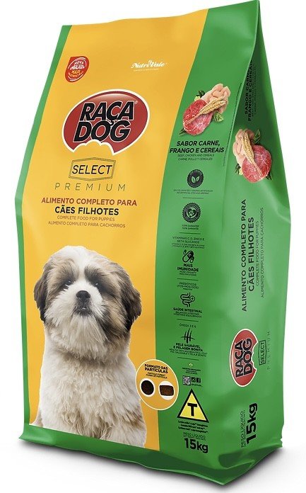 Raça dog Filhote Frango