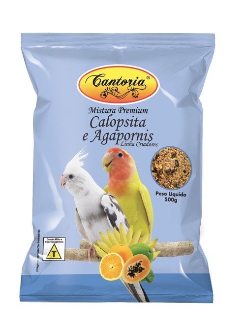 Cantoria Criadores é um alimento destinada a alimentação de Calopsitas e Agapornis 500g