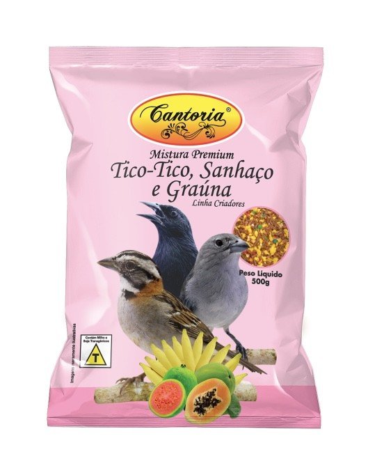 Cantoria Criadores é um alimento destinada a alimentação de Tico-Tico, Sanhaço e Graúna 500g