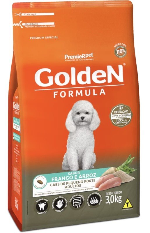 GoldeN Formula Cães Adultos Porte Pequeno Frango & Arroz