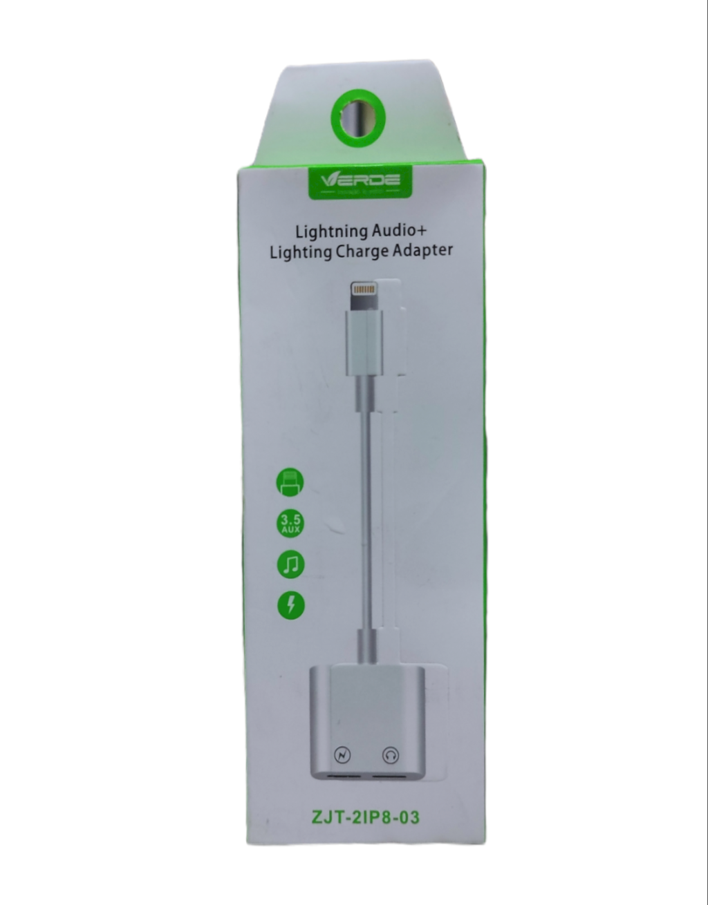 LIGHTNING AUDIO+ADAPTER VERDE