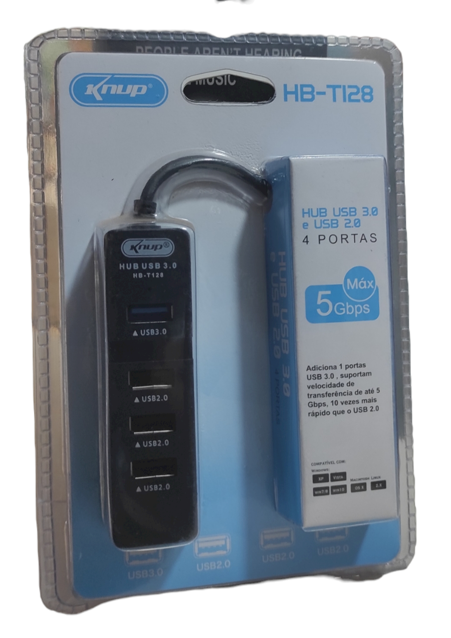 HUB KNUP 4 PORTAS USB 3.0