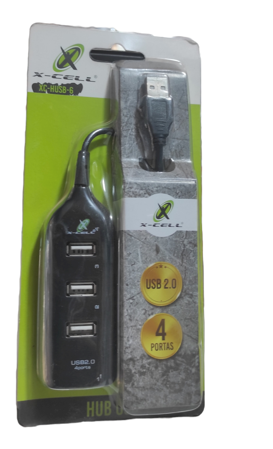 HUB USB 2.0 X-CELL 4 PORTAS 