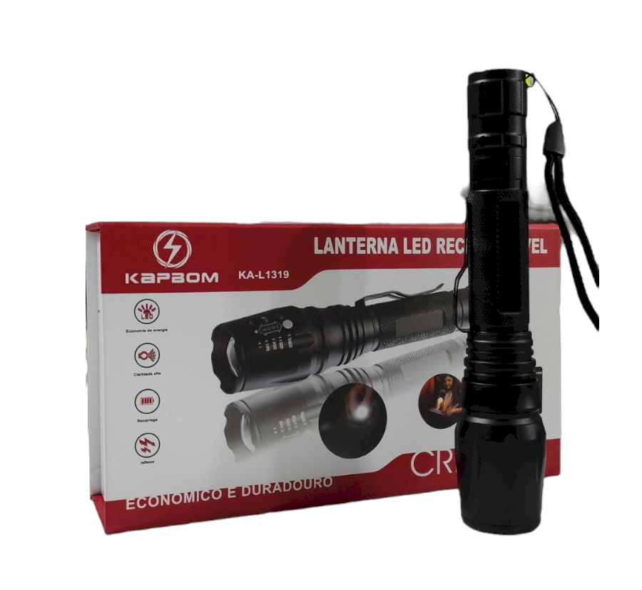 LANTERNA LED RECARREGÁVEL KAPBOM