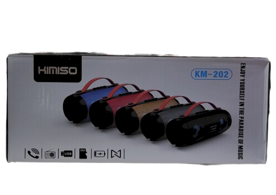 CAIXA DE SOM BLUETOOTH KIMISO COM ALÇA 