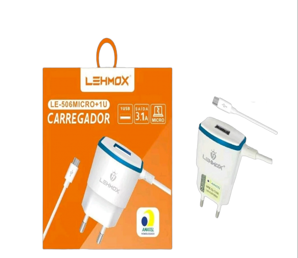CARREGADOR MICRO USB LEHMOX 