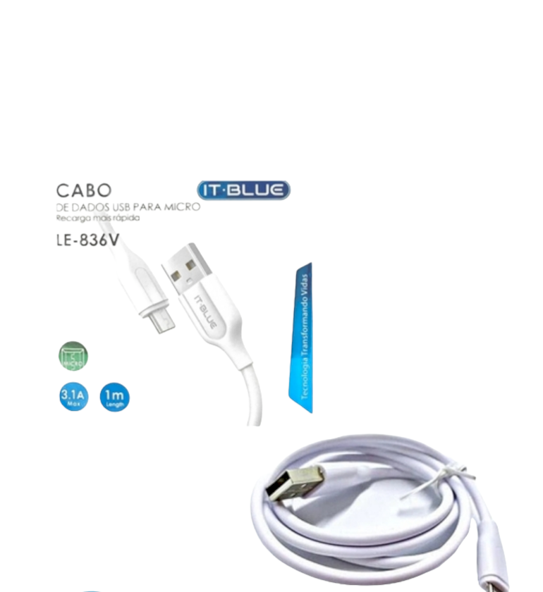 CABO DE DADOS USB PARA MICRO IT-BLUE 