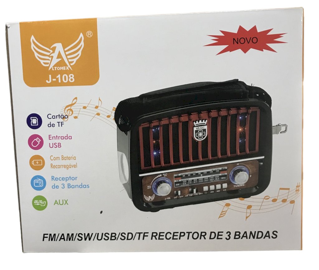 CAIXA/RÁDIO RECEPTOR DE 3 BANDAS