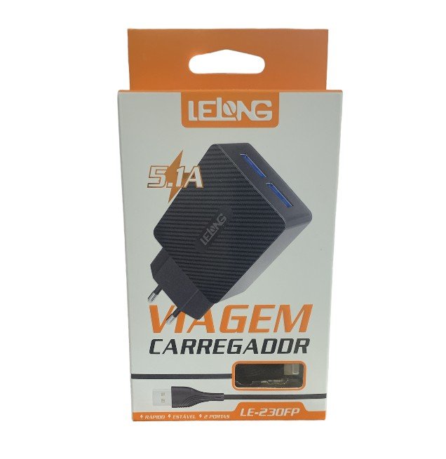 CARREGADOR VIAGEM LIGHTNING LELONG 