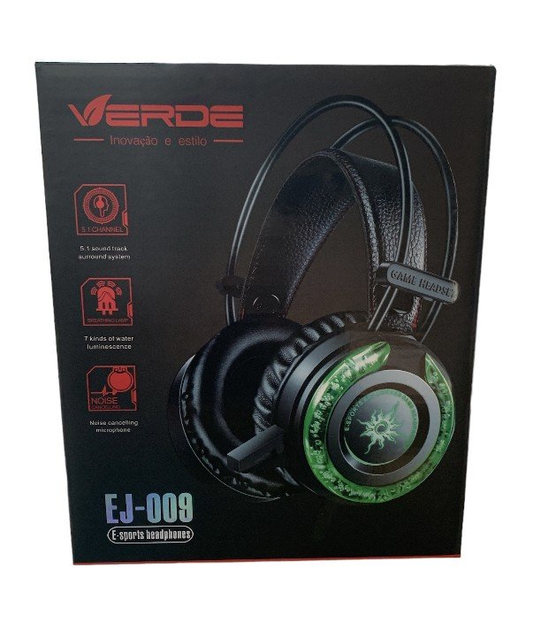 FONE DE OUVIDO GAMER VERDE E-SPORTS