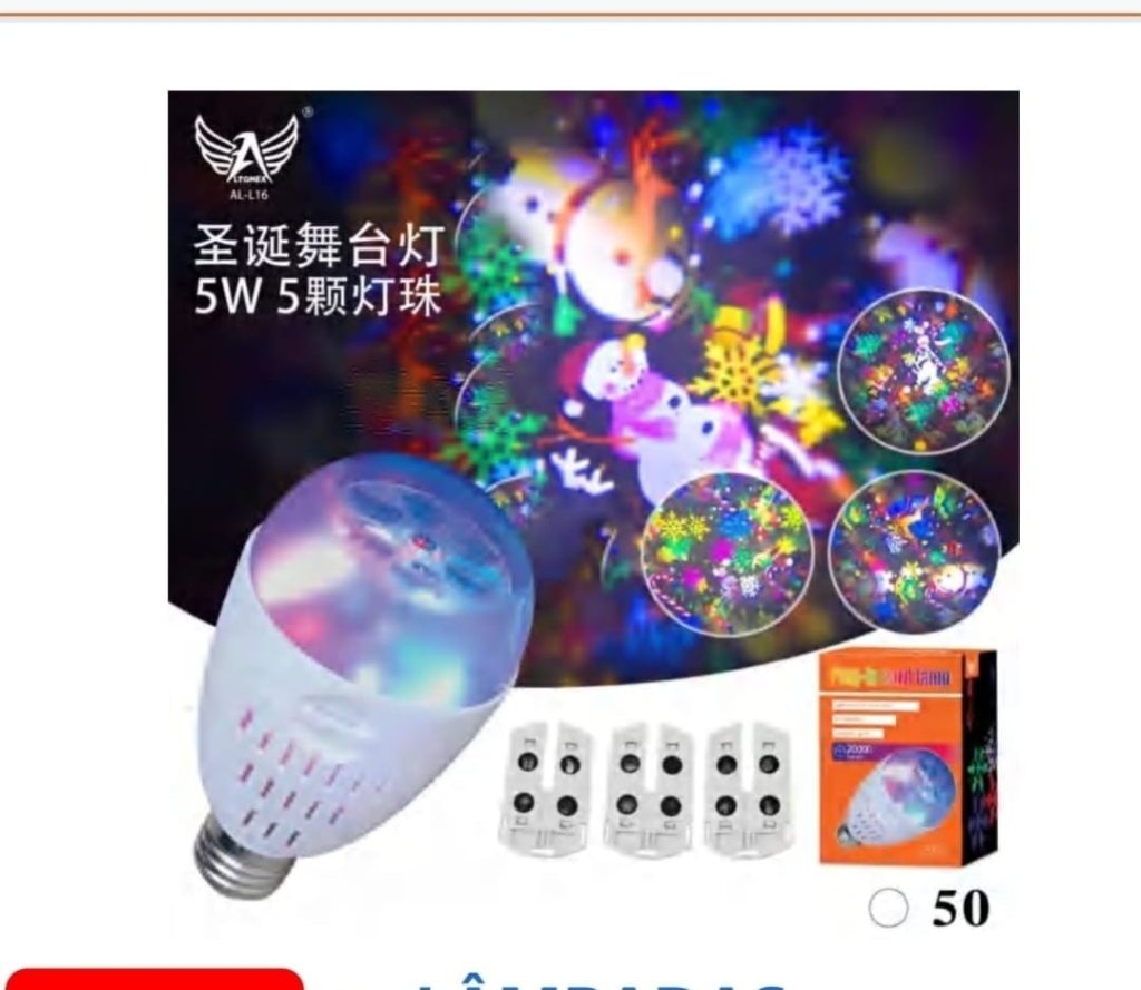 LÂMPADA LED COM DECORAÇÃO