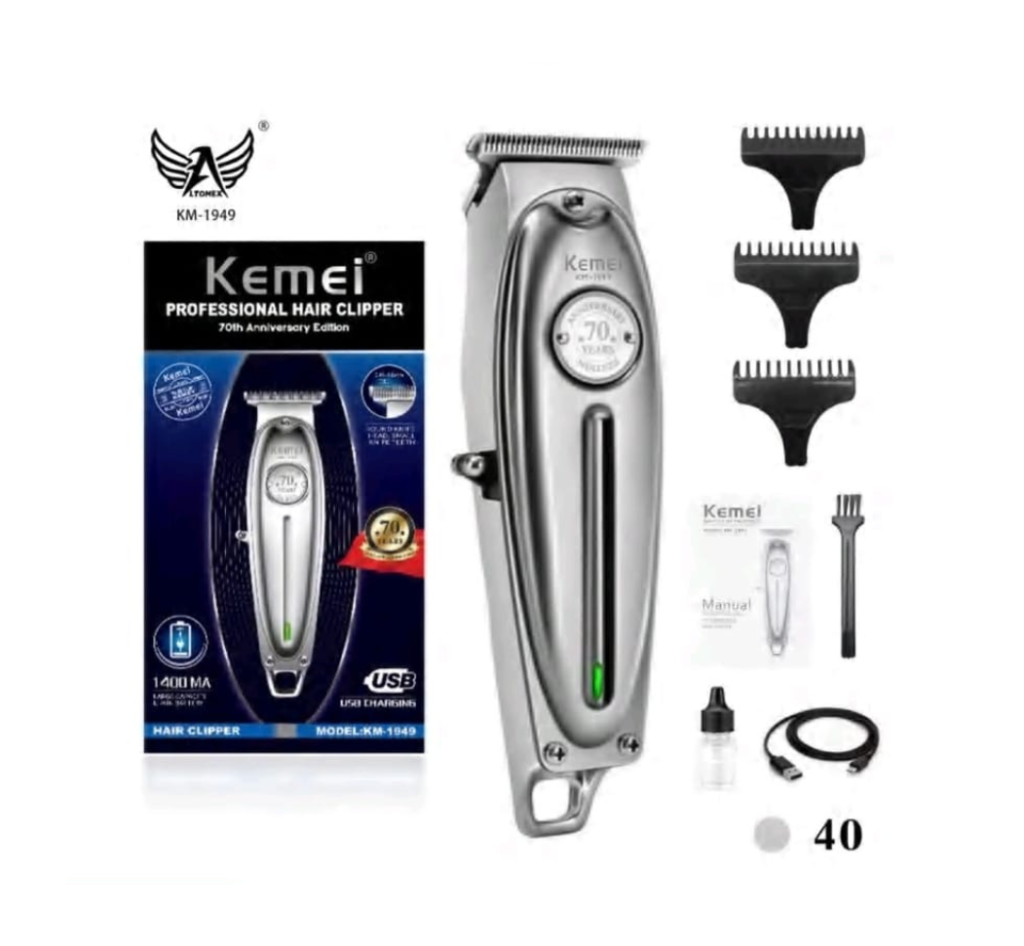 MAQUINA DE CORTA CABELO KEMEI CLIPE 1400 MA