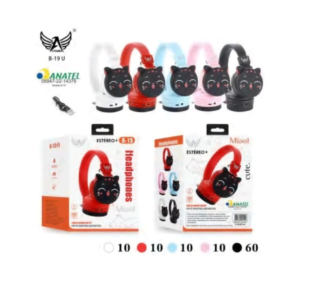FONE DE OUVIDO BLUETOOTH B-19 MIAO ALTOMEX 