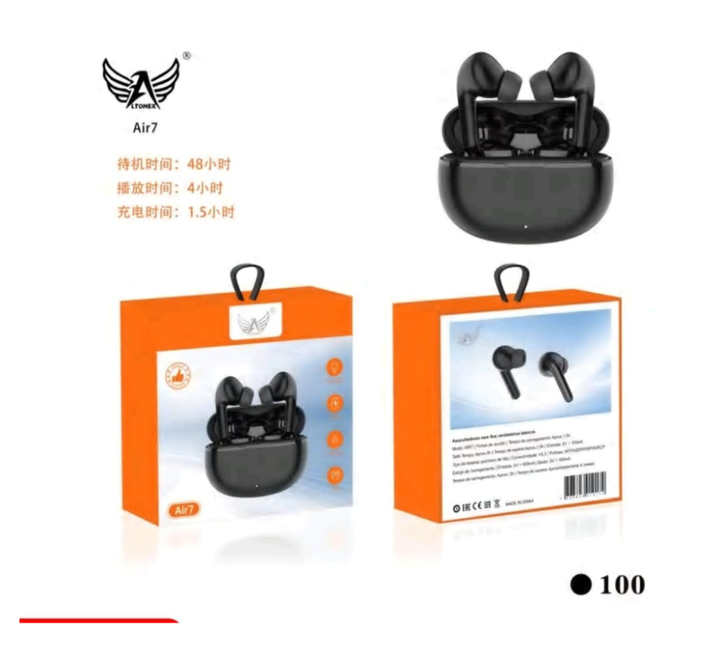 FONE DE OUVIDO BLUETOOTH AIR PODS AIR7 ALTOMEX