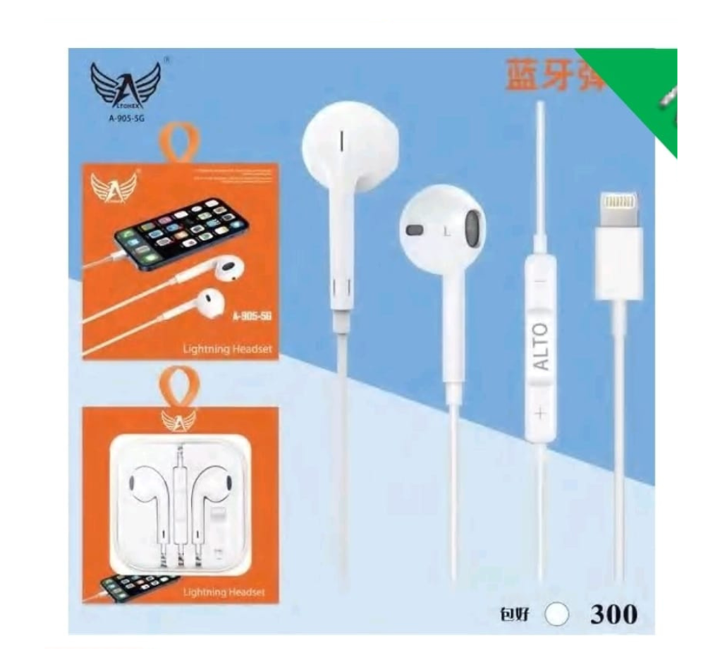 FONE DE OUVIDO LIGHTNING COM CABO ALTOMEX