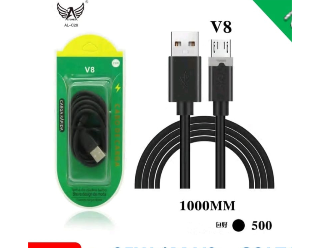 CABO MOTOROLA USB V8 25W