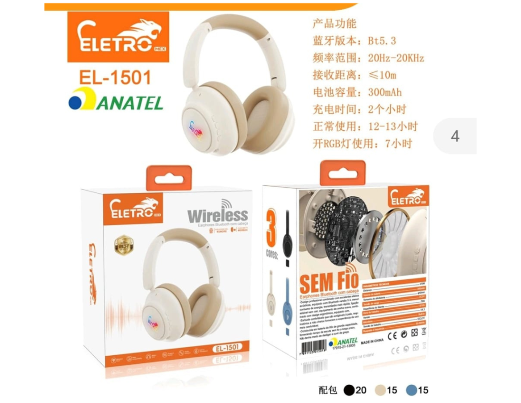 FONE DE OUVIDO HEADPHONE EL-1501