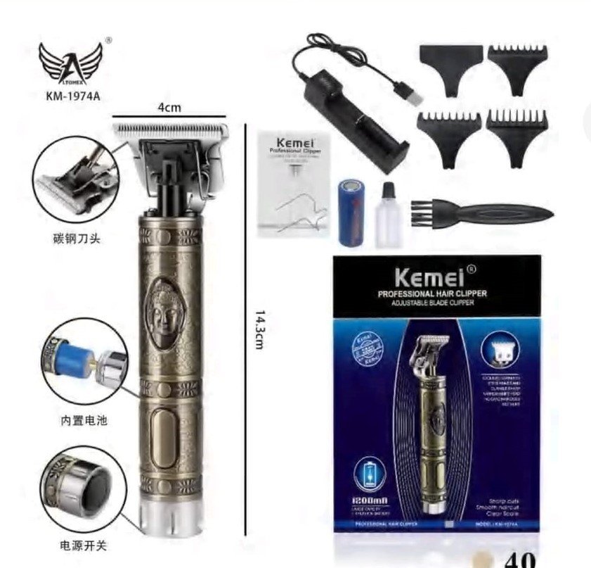 MAQUINA DE CORTAR CABELO KEMEI 