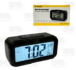 RELÓGIO DIGITAL DE MESA LED TEMPERATURA