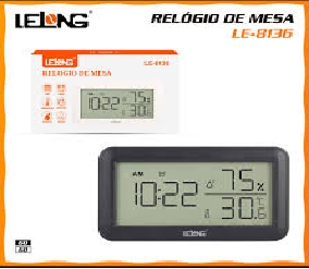 RELÓGIO DIGITAL DE MESA LELONG