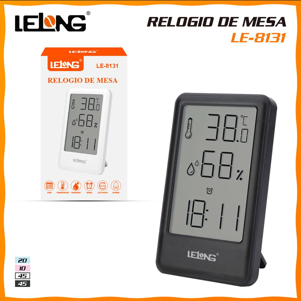 RELÓGIO DIGITAL DE MESA LED TEMPERATURA LELONG
