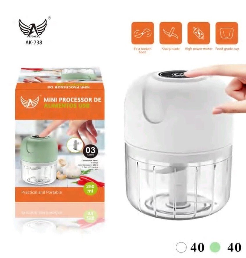 MINI CORTADOR DE ALIMENTOS RECARREGAVEL ALTOMEX 