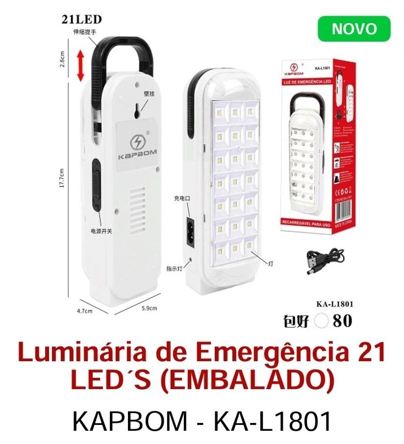 LUMINARIA DE EMERGENCIA LED KAPBOM