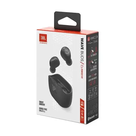 FONE DE OUVIDO JBL WAVE BUDS TWS BLK