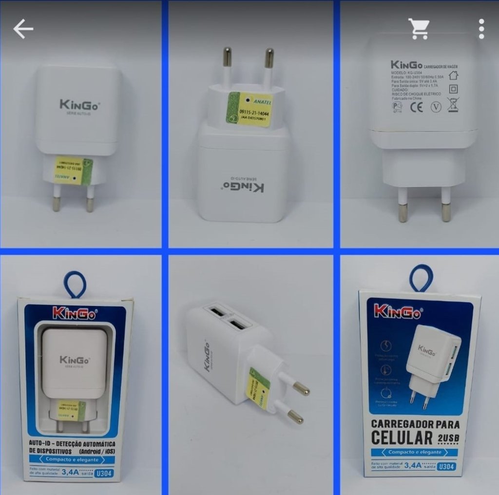 FONTE KINGO 3.4A 2USB