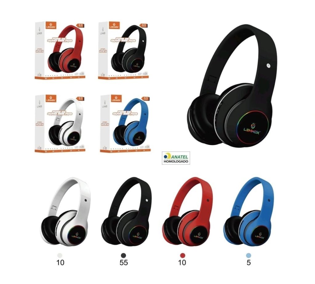 FONE BLUETOOTH COLORIDO LEHMOX